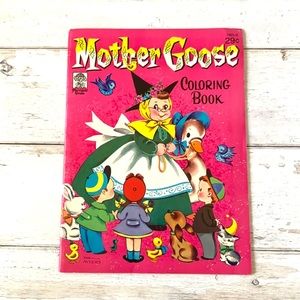 Vintage 1957 Mother Goose Coloring Book Merrigold Press Brand Gently Used